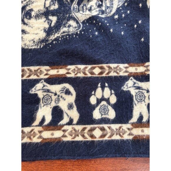 Alpaca Wool Hooded Poncho Unisex Aztec Wolf Eagle All Seasons Native American - Picture 3 of 10